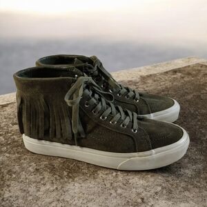 Vans SK8-Hi Top Unisex Suede Moccasin Fringe Sneakers Men's 7, Women's 8 1/2